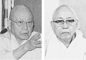 第66代・細井日達(右)、第67代・阿部日顕(左)