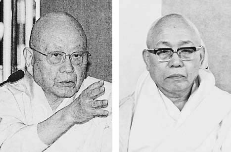 (左)第67世阿部日顕貫首 (右)第66世細井日達貫首