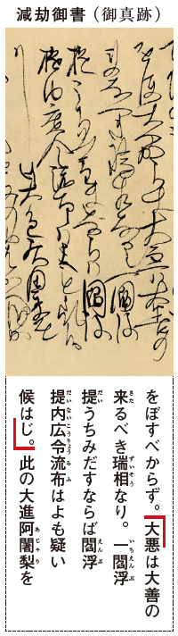 減劫御書（御真跡）