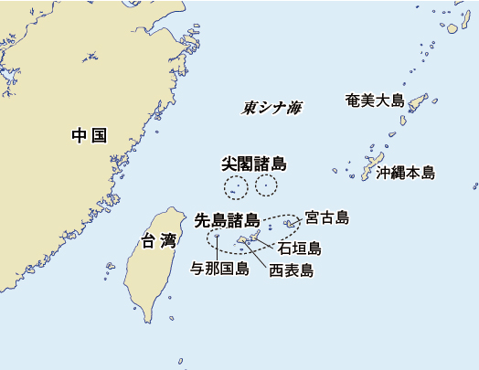 先島諸島周辺地図