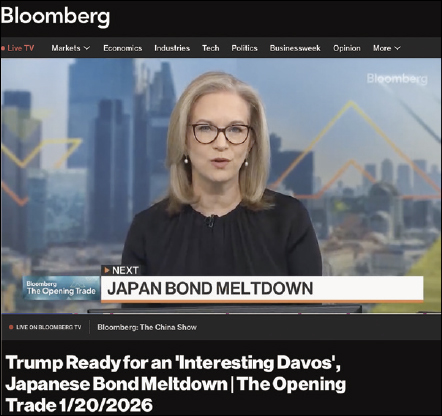 「日本国債のメルトダウン」を報じるブルームバーグ